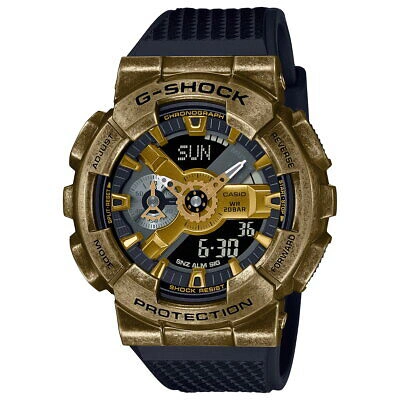 Pre-owned Casio G-shock Gm-110vg-1a9jr Black Steampunk Metal Case Men's Watch In Box