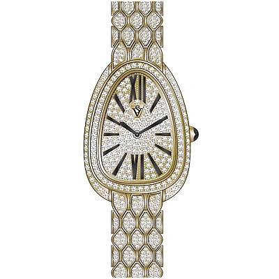 Pre-owned Christian Van Sant Women's Bella Gold Dial Watch - Cv4601