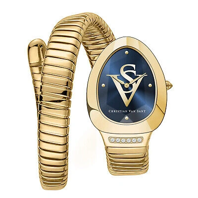 Pre-owned Christian Van Sant Women's Naga Blue Dial Watch - Cv0872