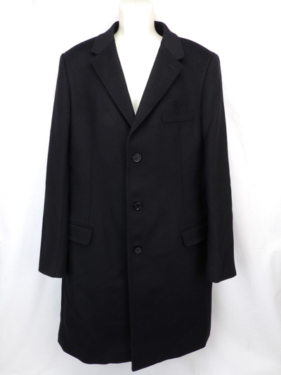Pre-owned Roberto Cavalli Cappotto Black Classic Wool Cashmere Coat 54 44 Italy