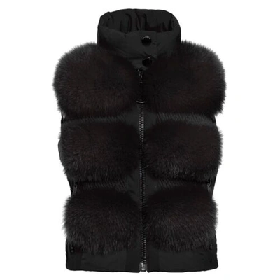 Pre-owned Goldbergh Foxy Real Fur Vest (women's) In Black
