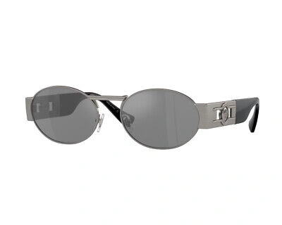 Pre-owned Versace Sunglasses Ve2264 10016g Gunmetal Grey Men Women In Gray