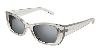 Pre-owned Saint Laurent Sunglasses Sl 593 003 Beige Silver Woman