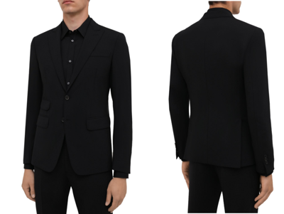 Pre-owned Dsquared2 London Hand Tailored Italy Iconic Jacket Suit Jacket 46 In Black