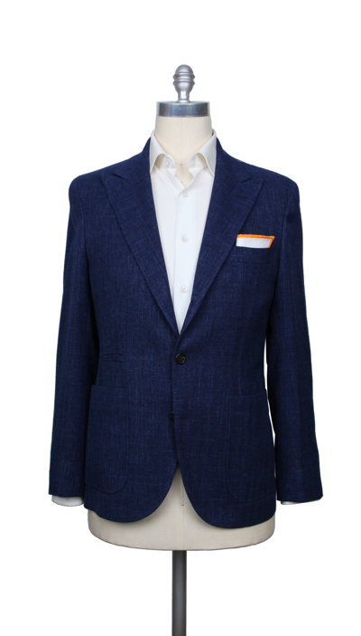 Pre-owned Brunello Cucinelli $5795  Midnight Navy Blue Jacket - (bc126222)
