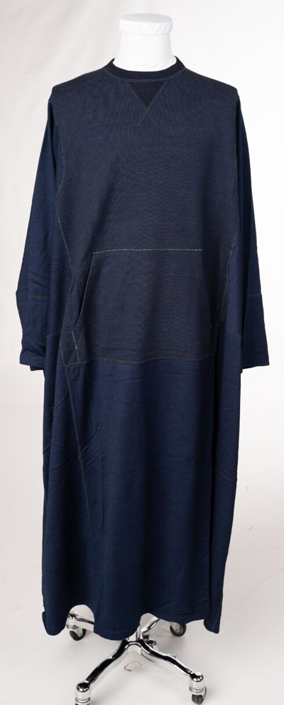 Pre-owned Fumito Ganryu Blue Comfortable Extra King Oversized Pullover Robe 1 Fits L