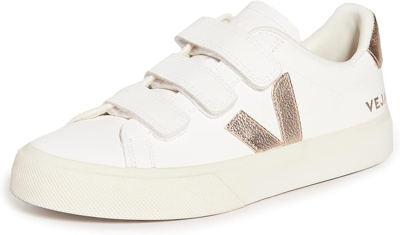 Pre-owned Veja Women's Recife Logo Sneakers In Extra/white/platine