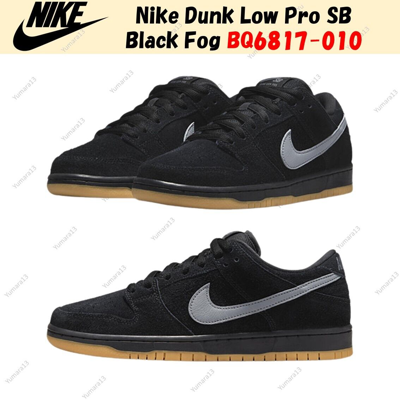 Pre-owned Nike Dunk Low Pro Sb Black Fog Gray Bum Bq6817-010 Size Us Mens 4-14