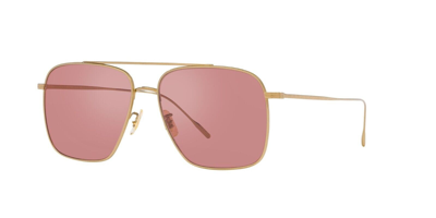 Pre-owned Oliver Peoples Dresner Ov 1320st Gold/pink Photochromic (5292/3e) Sunglasses