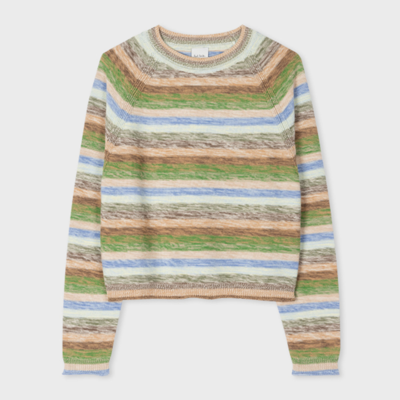Paul Smith Womens Knitted Jumper Crew Neck In Green