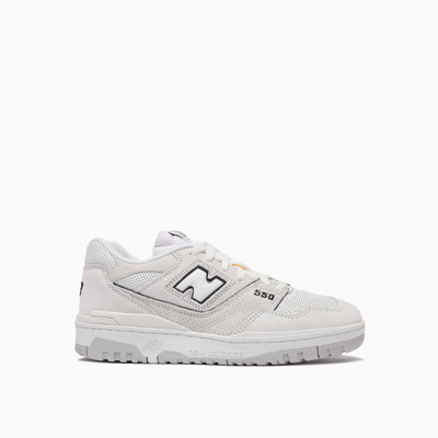 New Balance 550 Perforated Suede Sneakers In White