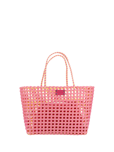 Msgm Basket Medium Handbag In 13