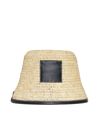 Jacquemus Beige & Black 'le Bob Soli' Hat In Black