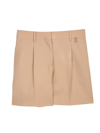 BURBERRY LOGO DETAILED PLEATED SHORTS