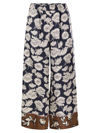 Weekend Max Mara Printed Pyjama Trousers In Blu