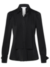 Max Mara Button Detailed Long-sleeved Blouse In Black