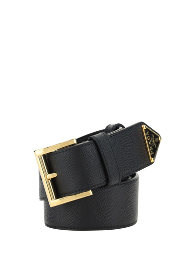 Prada Belts E Braces In Nero