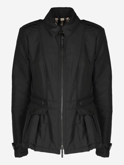 Pre-owned Burberry Synthetic Fibers Parka In Black