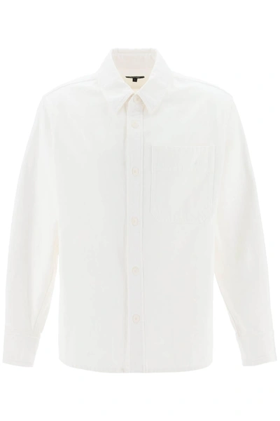 Apc A.p.c. Basile Brodée Overshirt Men In White