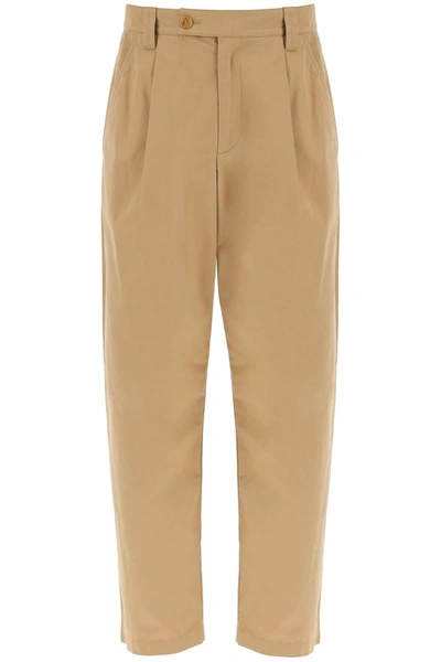 Apc Renato Loose Pants With Pleats In 浅褐色的