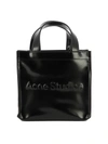 Acne Studios Womens Black Logo-embossed Mini Faux-leather Tote Bag