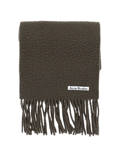 Acne Studios Fringed Scarf In Brown