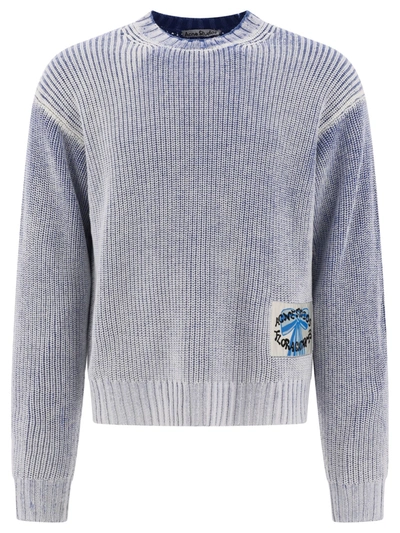 Acne Studios Sweater With Logo Patch In Blue