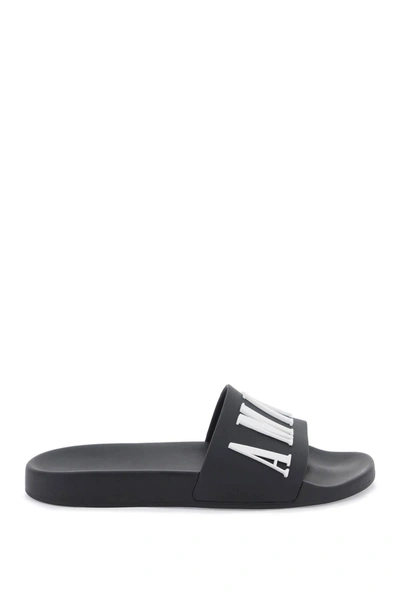 Amiri Rubber Slides With Logo In Black