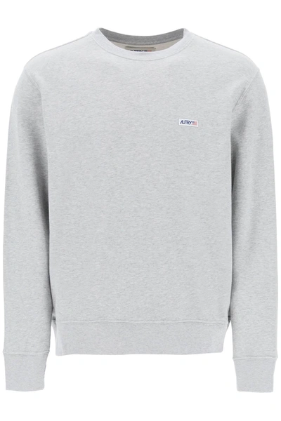 Autry Sweatshirt With Logo Label In Grey