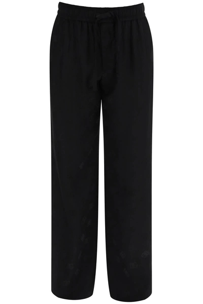 Dolce & Gabbana Dg Jacquard Pants In Black