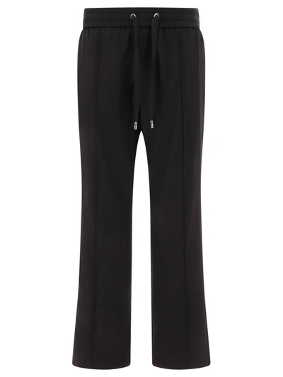 Dolce & Gabbana Men's Black Techno Drawstring Trousers For Ss24