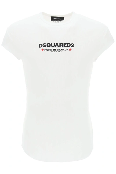 DSQUARED2 DSQUARED2 CHOKE FIT RIBBED T SHIRT