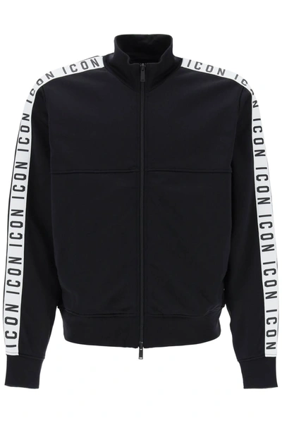Dsquared2 Dean Sport Sweatshirt In Black And White