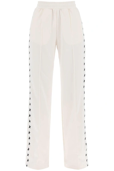 Golden Goose Star-print Trim Straight-leg Track Pants In White