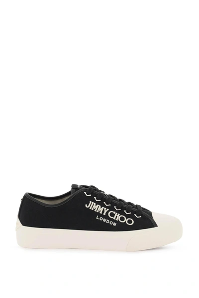 Jimmy Choo Palma/m Logo-embroidered Sneakers In Black