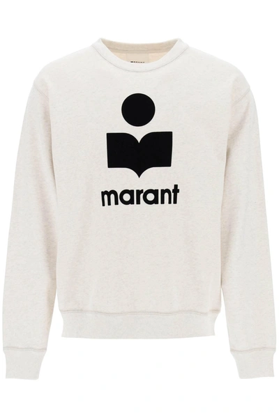 Isabel Marant Marant Mikoy Flocked Logo Sweatshirt In Pink