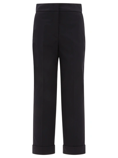 Peserico Turned-up Track Trousers In Black