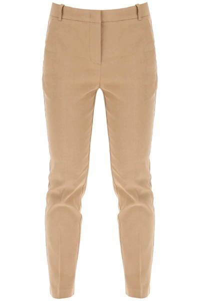 Pinko Bello Cigarette Trousers In Brown