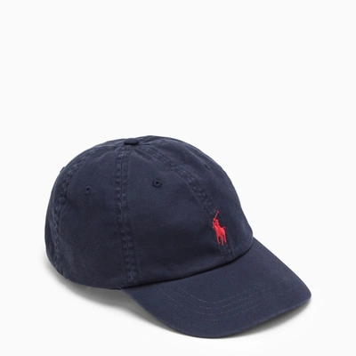 Polo Ralph Lauren Blue Navy Baseball Cap With Logo
