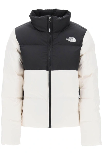 The North Face Saikuru Short Puffer In Micro Ripstop In White Dune (white)