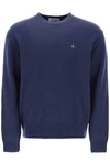 Vivienne Westwood Blue Embroidered Logo Sweater