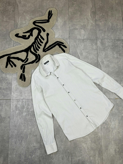 Pre-owned Dolce Gabbana X Vintage Mens Vintage Dolce & Gabbana Shirts Button Up Luxury In White