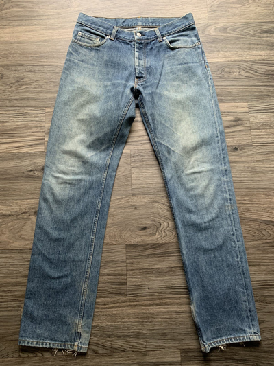Pre-owned Helmut Lang 1998 Classic Cut Blue Washed Denim