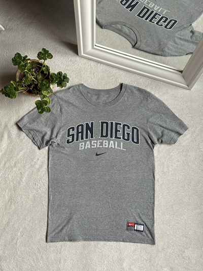 Pre-owned Nike X Vintage Nike San Diego Vintage Big Logo Basketball T-shirt In Grey