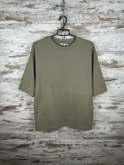 Pre-owned Uniqlo Mens  Oversized Tee Olive Tshirt Streetwear Y2k (size Large)