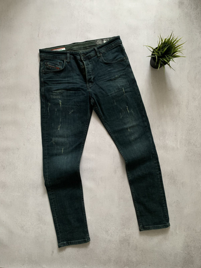 Pre-owned Avant Garde X Diesel Vintage Diesel Skinny Jeans Denim Pants Avant-garde Y2k 90's In Dark Blue