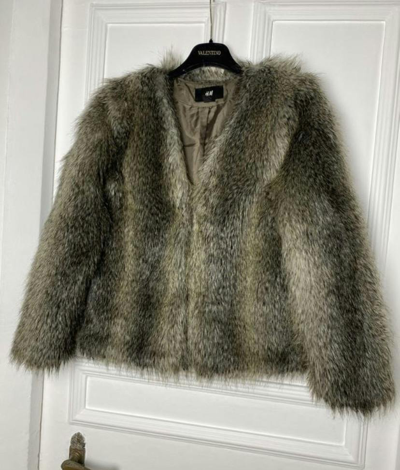 Pre-owned Archival Clothing X Beauty Beast Japanese Vintage Fur Cropped Jacket Bomber In Grey