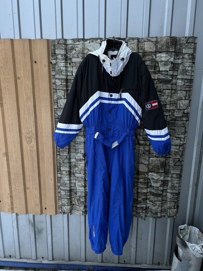 Pre-owned Bogner X Outdoor Life Mens Vintage Bogner Ski Snowsuit Overalls Jacket Size L/xl In Blue