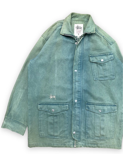Pre-owned Stussy X Vintage Stussy Outer Gear Jacket In Green