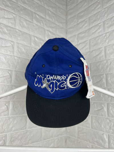 Pre-owned Nba X Sports Specialties Vintage Nba Orlando Magic Cap 90's In Blue